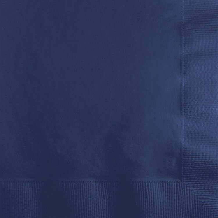 Solid Beverage Napkins navy blue